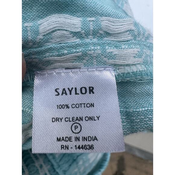 Saylor Womens Celina Smocked Ruffle Mini Skirt Turquoise Sz M Coquette Feminine - Picture 14 of 15